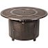 Fire Sense Briarwood 44 in. x 24 in. Round Aluminum Propane Fire Pit Table in Antique Bronze