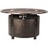 Fire Sense Briarwood 44 in. x 24 in. Round Aluminum Propane Fire Pit Table in Antique Bronze