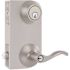 Naples Satin Nickel Entry Lever and Single Cylinder Deadbolt Combo Pack with SC1 Keyway
