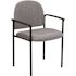 Carnegy Avenue Tiffany Fabric Steel Side Reception Ergonomic Stack Chair in Gray Fabric with Arms
