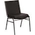 Black Hercules Series Heavy-Duty Vinyl Lobby Chair with Ganging Bracket, Ergonomic Stacking Chair for Waiting Rooms
