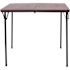 Carnegy Avenue 34 in. Brown Plastic Tabletop Metal Frame Folding Table