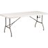 Elon 72 in. L Rectangular Granite White Plastic Top with Carrying Handle Bi-Fold Banquet Folding Table (Set of 8)