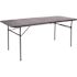 Dark Gray 6 ft. Rectangular Plastic Folding Event Table with Carrying Handle, Indoor/Outdoor Bi-Fold Banquet Table