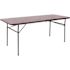 Carnegy Avenue 72 in. Brown Plastic Tabletop Metal Frame Folding Table