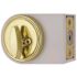 DEFIANT Single Cylinder Polished Brass Deadbolt with KW1 Keyway