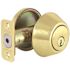 DEFIANT Single Cylinder Polished Brass Deadbolt with KW1 Keyway