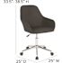 Carnegy Avenue Fabric Swivel Office Chair in Black