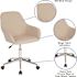 Carnegy Avenue Fabric Swivel Office Chair in Beige