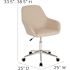 Carnegy Avenue Fabric Swivel Office Chair in Beige
