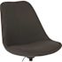 Carnegy Avenue Aurora Fabric Task Office Chair in Black with Pneumatic Lift and Chrome Base