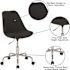 Carnegy Avenue Aurora Fabric Task Office Chair in Black with Pneumatic Lift and Chrome Base