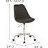 Carnegy Avenue Aurora Fabric Task Office Chair in Black with Pneumatic Lift and Chrome Base
