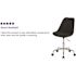 Carnegy Avenue Aurora Fabric Task Office Chair in Black with Pneumatic Lift and Chrome Base