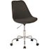 Carnegy Avenue Aurora Fabric Task Office Chair in Black with Pneumatic Lift and Chrome Base