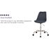 Carnegy Avenue Blue Fabric Office/Desk Chair
