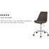 Carnegy Avenue Dark Gray Fabric Office/Desk Chair