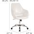 Carnegy Avenue White Leather Office/Desk Chair