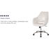 Carnegy Avenue White Leather Office/Desk Chair
