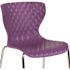 Carnegy Avenue Plastic Stackable Chair in Purple