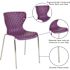 Carnegy Avenue Plastic Stackable Chair in Purple