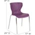 Carnegy Avenue Plastic Stackable Chair in Purple