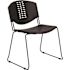 Carnegy Avenue Plastic Stackable Chair in Black