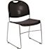 Carnegy Avenue Plastic Stackable Chair in Black