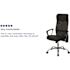 Carnegy Avenue Faux Leather Swivel Office Chair in Black