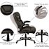 Carnegy Avenue Faux Leather Swivel Ergonomic Office Chair in Black