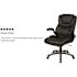Carnegy Avenue Faux Leather Swivel Ergonomic Office Chair in Black