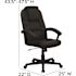 Carnegy Avenue Faux Leather Swivel Ergonomic Office Chair in Black