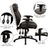 Carnegy Avenue Faux Leather Swivel Ergonomic Office Chair in Black