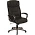 Carnegy Avenue Faux Leather Swivel Ergonomic Office Chair in Black