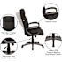 Carnegy Avenue Faux Leather Swivel Ergonomic Office Chair in Black