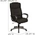 Carnegy Avenue Faux Leather Swivel Ergonomic Office Chair in Black