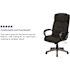 Carnegy Avenue Faux Leather Swivel Ergonomic Office Chair in Black