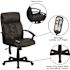 Carnegy Avenue Faux Leather Swivel Ergonomic Office Chair in Black