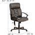 Carnegy Avenue Faux Leather Swivel Ergonomic Office Chair in Black