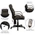 Carnegy Avenue Faux Leather Swivel Ergonomic Office Chair in Black
