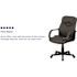 Carnegy Avenue Faux Leather Swivel Ergonomic Office Chair in Black