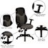 Carnegy Avenue Mesh Swivel Office Chair in Black