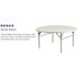 Carnegy Avenue Scarborough 60.5 in. L Round Granite White Plastic Top with Carrying Handle Bi-Fold Folding Banquet Tables