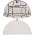 Carnegy Avenue Stonewall 71 in. L Round Granite White Plastic Top with Carrying Handle Folding Banquet Table (Seats 8)