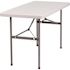 Carnegy Avenue 48 in. White Plastic Tabletop Metal Frame Folding Table