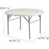 Carnegy Avenue 47.75 in. Granite White Plastic Tabletop Metal Frame Folding Table