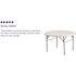 Carnegy Avenue 47.75 in. Granite White Plastic Tabletop Metal Frame Folding Table