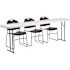 96 in. Black Plastic Tabletop Plastic Seat Folding Table and Chair Set