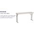 Carnegy Avenue Kathryn 60 in. L Rectangle Granite White Plastic Top Event and Party Folding Table