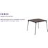 Madelyn 33.5 in L Square Black White Plastic Top Lightweight Portable with Collapsible Folding Card Tables (Set of 4)